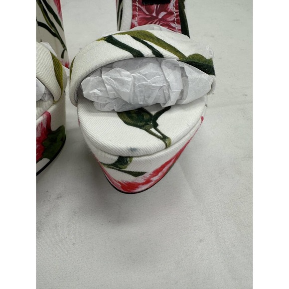 Dolce & Gabbana Women's Keira Floral Block Heel Platform Flowers EUR 36 US 6 - Picture 5 of 7